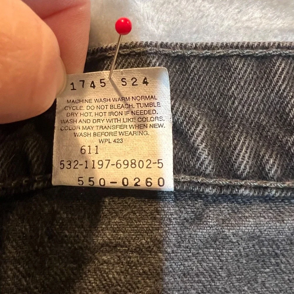 Levis 550 Jeans Mens 36x30 (see measurements) Black Made in USA‎ Relaxed Fit